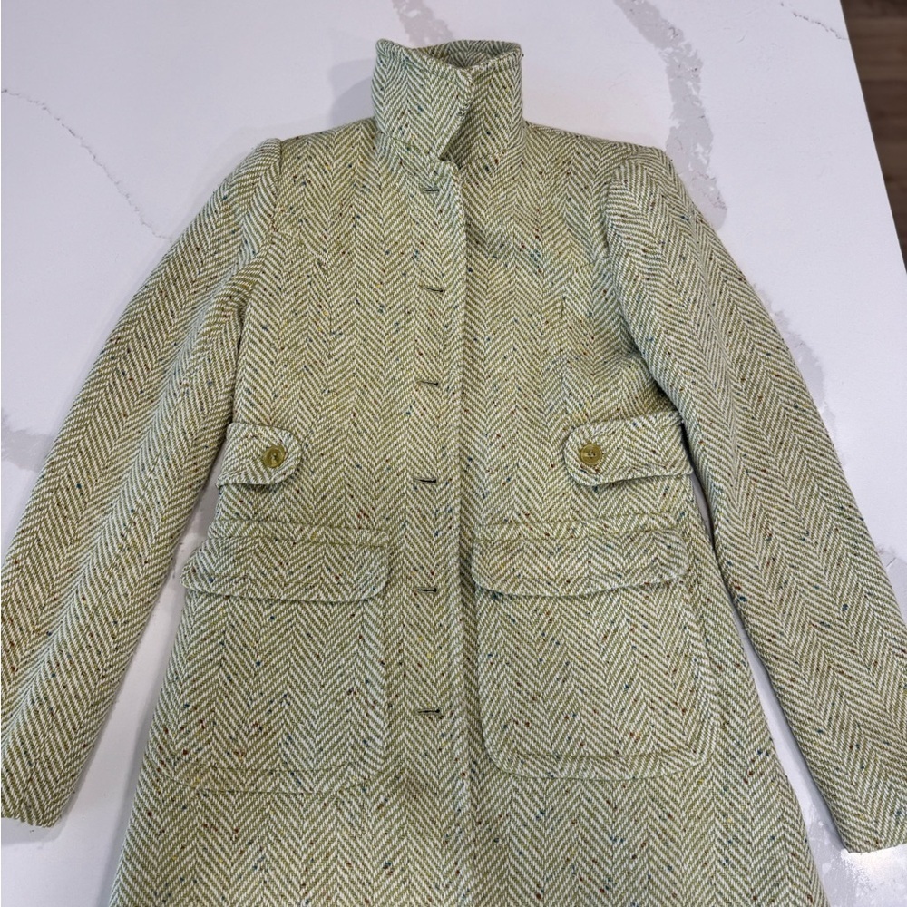 Moda International Cream Herringbone Trench Coat - Picture 5 of 7